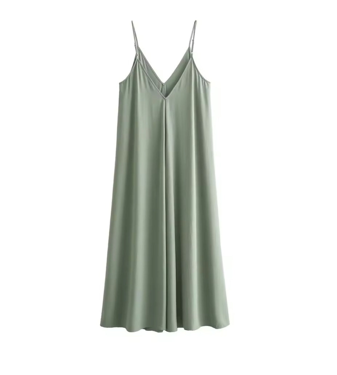 Vestido Feminino Longo Slip Dress Preto