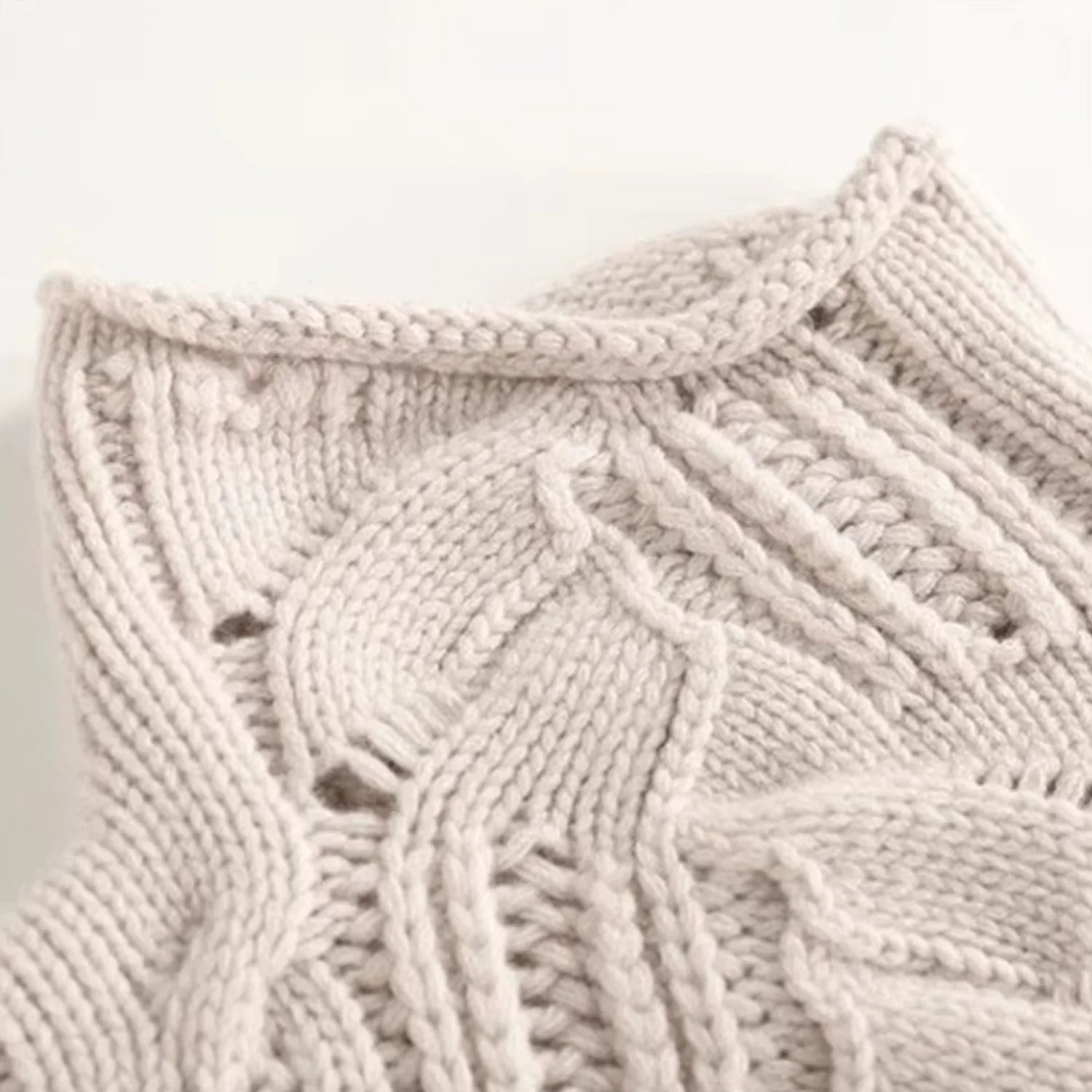 Suéter Feminino de Tricô Gola Alta Celestia Premium Inverno Elegante