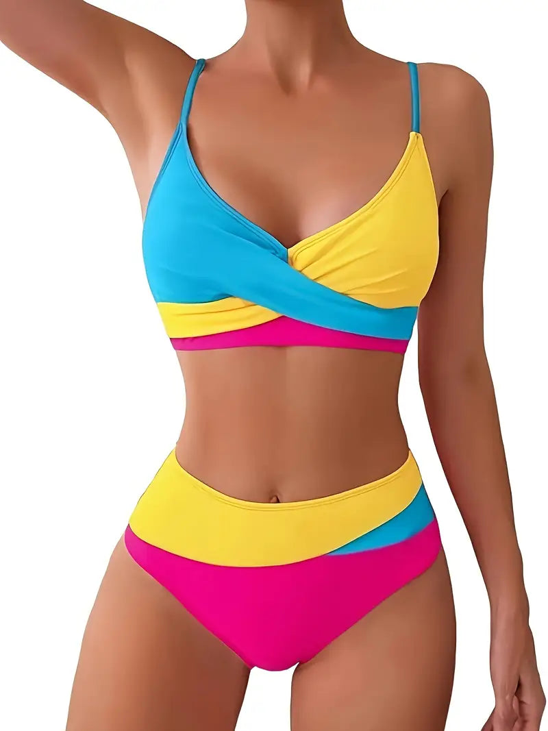Biquíni Hot Pant Tricolor Solar