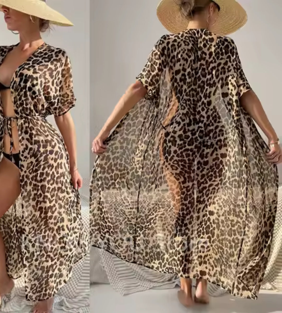 Saída de Praia Animal Luxe Riviera detalhes