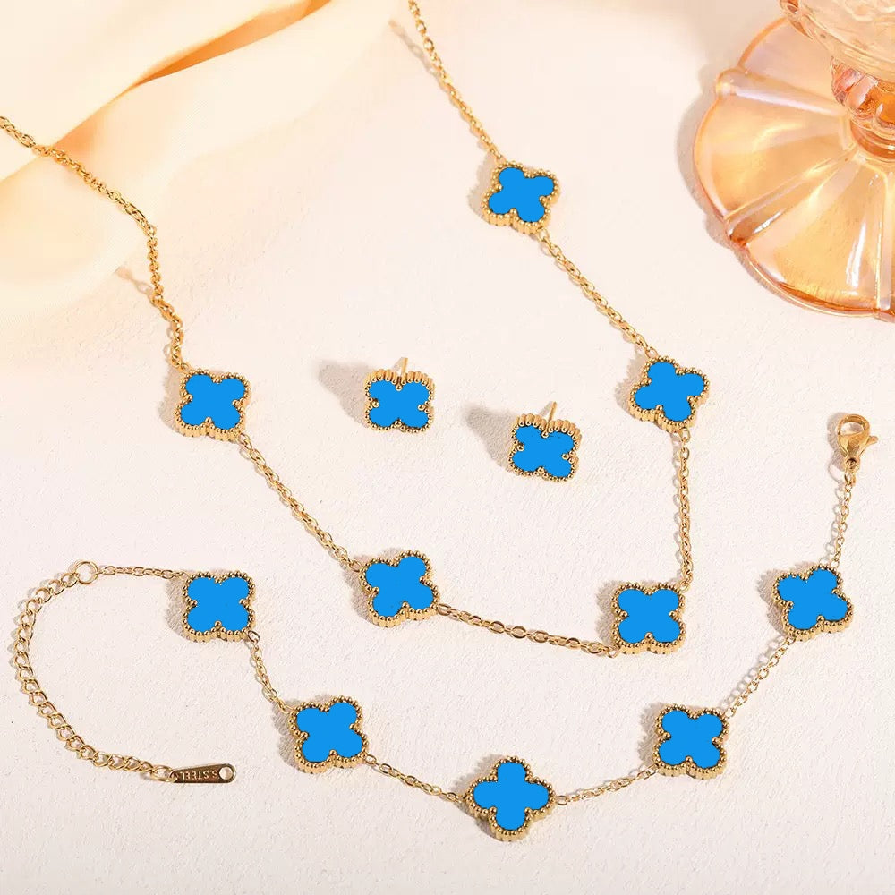Conjunto de 3 peças Trevo de Quatro Folhas