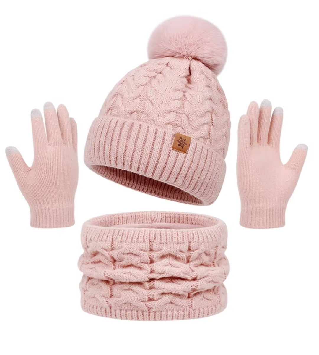 kit inverno feminino rosa confortável e elegante