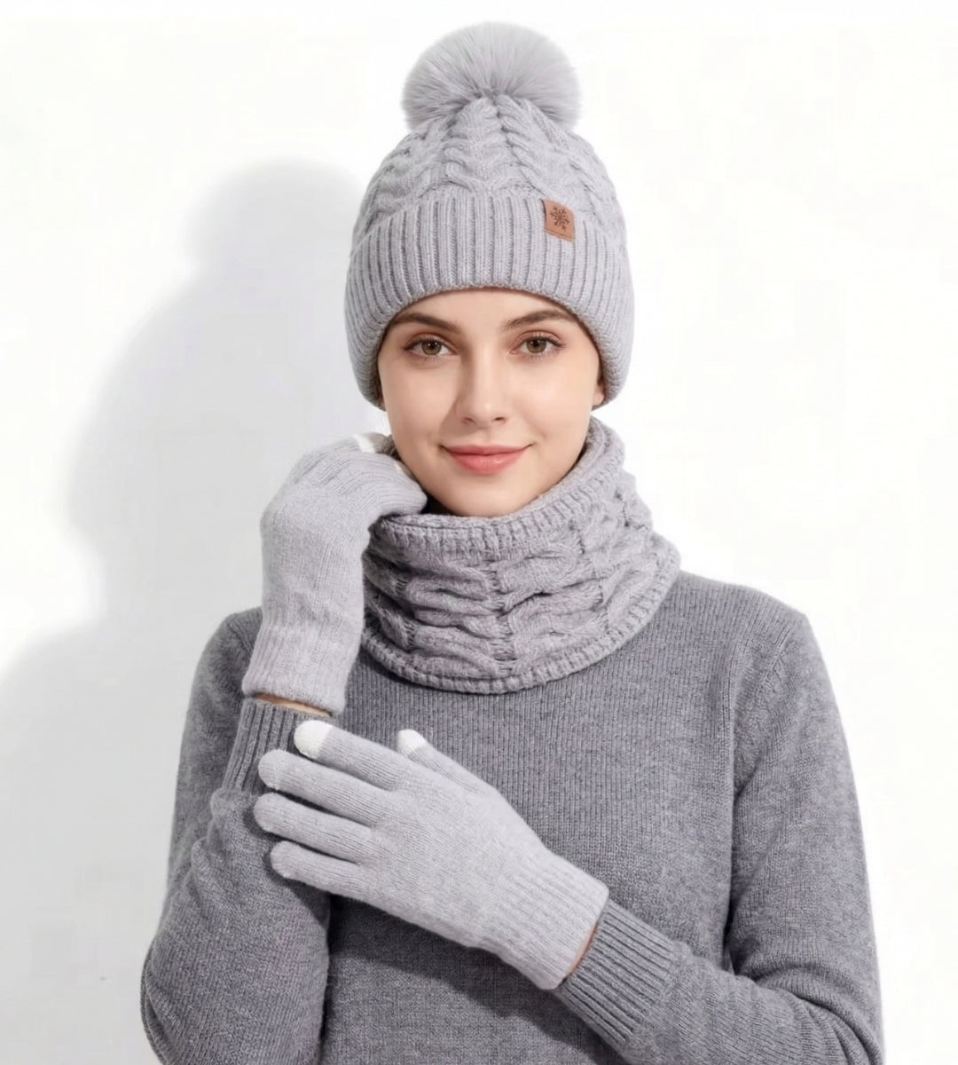 conjunto térmico feminino cinza com design clássico e elegante