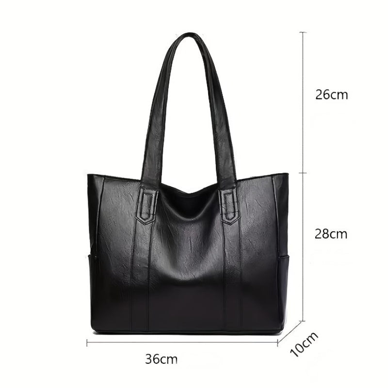 Quadro de capacidade e especificacoes de uso da bolsa feminina tote grande Biarritz