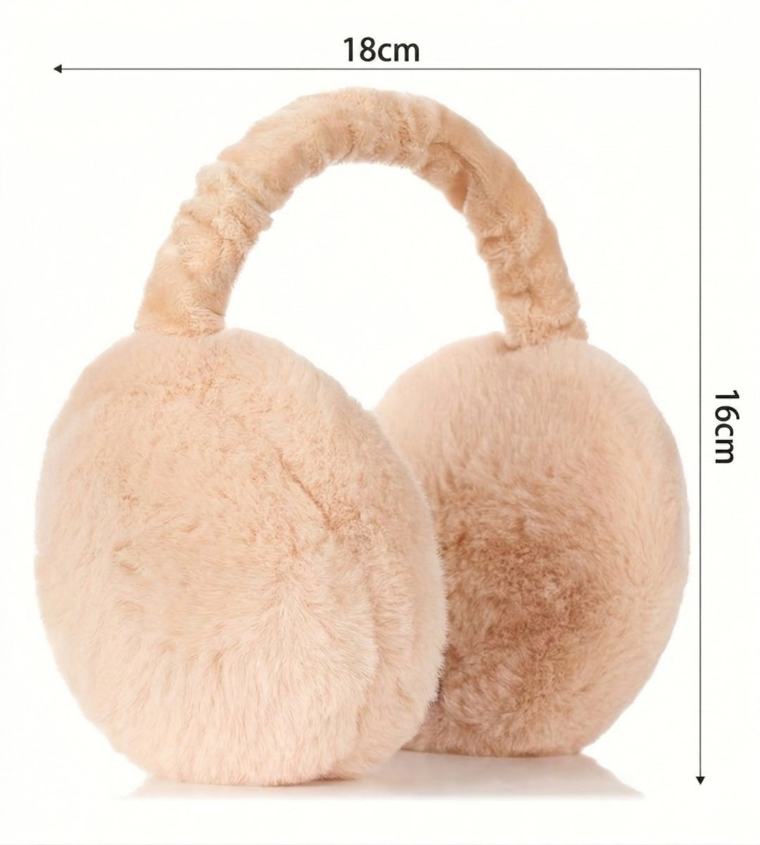 protetor de orelha com dimensões aproximadas de 18cm de arco e 16cm de concha garantindo encaixe confortável