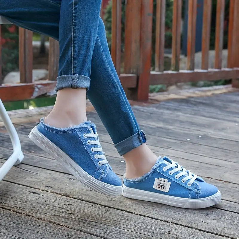 Tênis Mule Feminino Jeans Casual