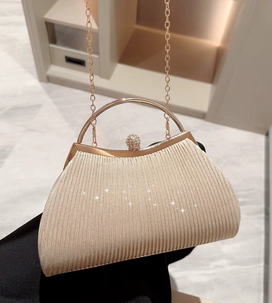 Bolsa Clutch Milano Plissada