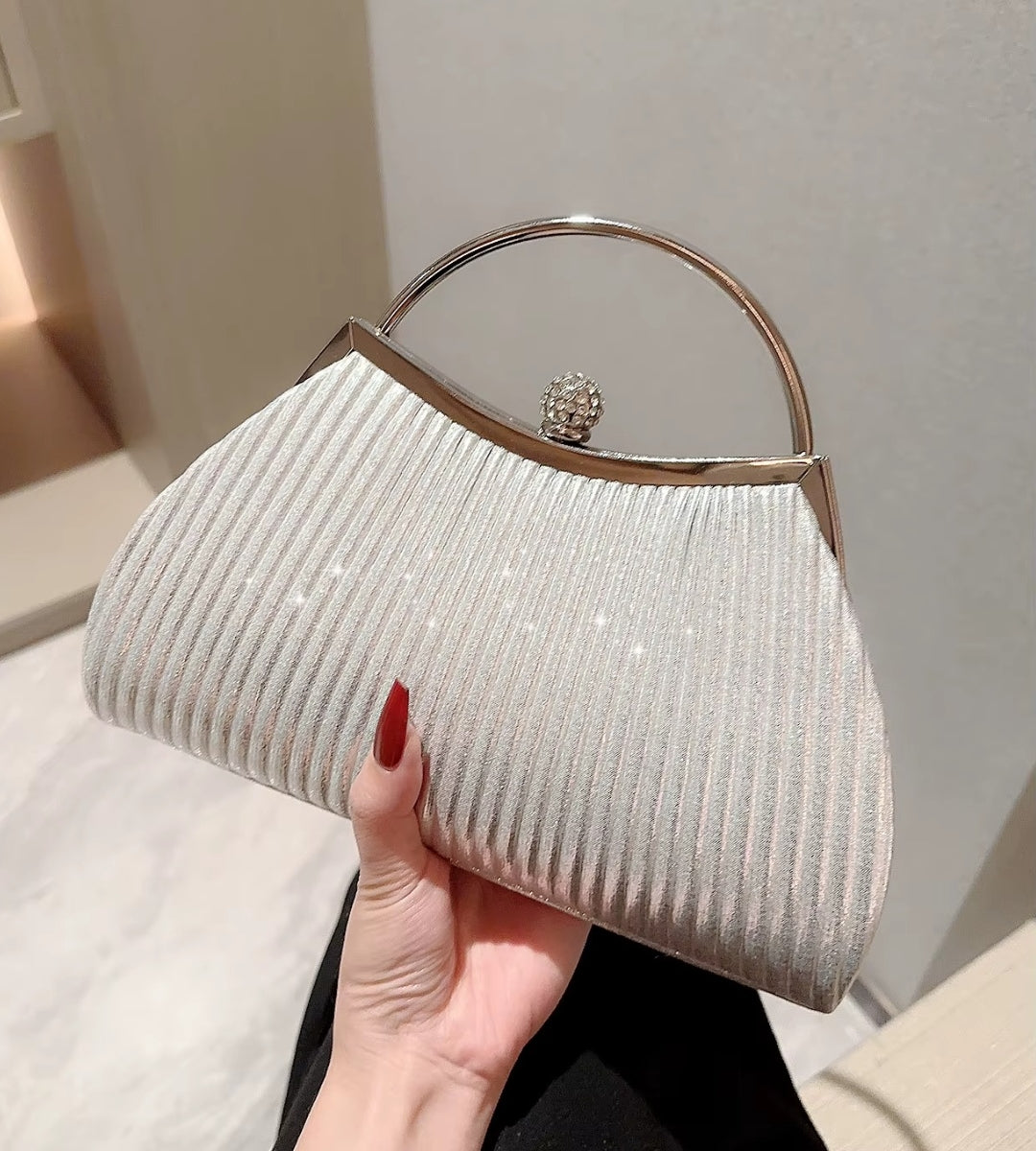 Bolsa Clutch Milano Plissada