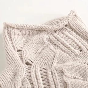 Suéter Feminino de Tricô Gola Alta Celestia Premium Inverno Elegante