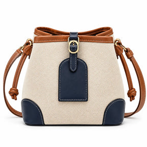 Bolsa Tote em Canvas com Detalhes Contrastantes - Saint-Tropez