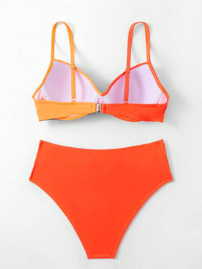 Biquíni Hot Pant Duo Coral & Tangerina