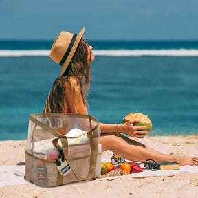 Bolsa de Praia em Malha Respirável de Grande