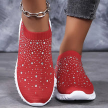 Tênis Feminino Knit com Pedrarias