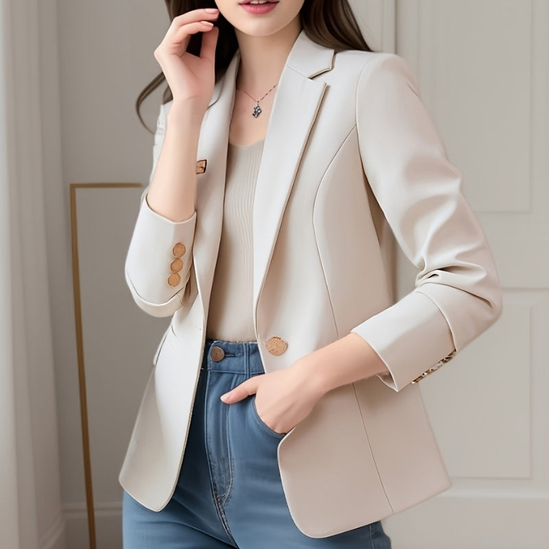 blazer feminino alfaiataria branco elegante