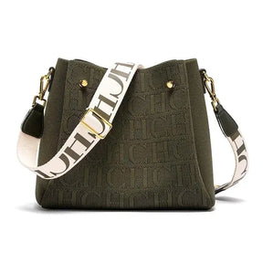 bolsa feminina transversal média verde com alça larga