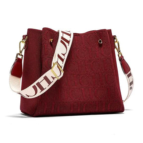 bolsa feminina transversal média vermelho com alça larga
