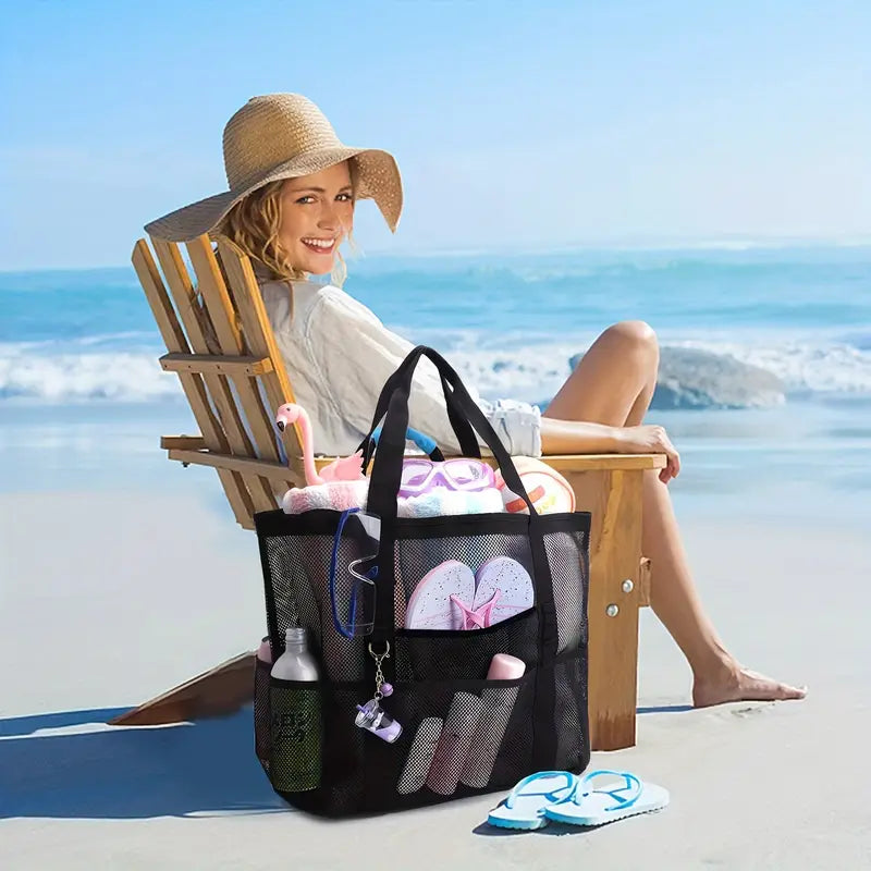 Bolsa de Praia em Malha Respirável de Grande