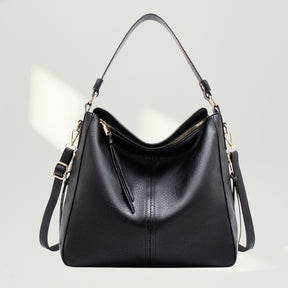bolsa de ombro hobo com textura granulada modelo Amalfi