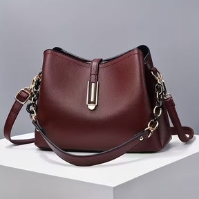 bolsa bordeaux saybeleze elegante com vários compartimentos