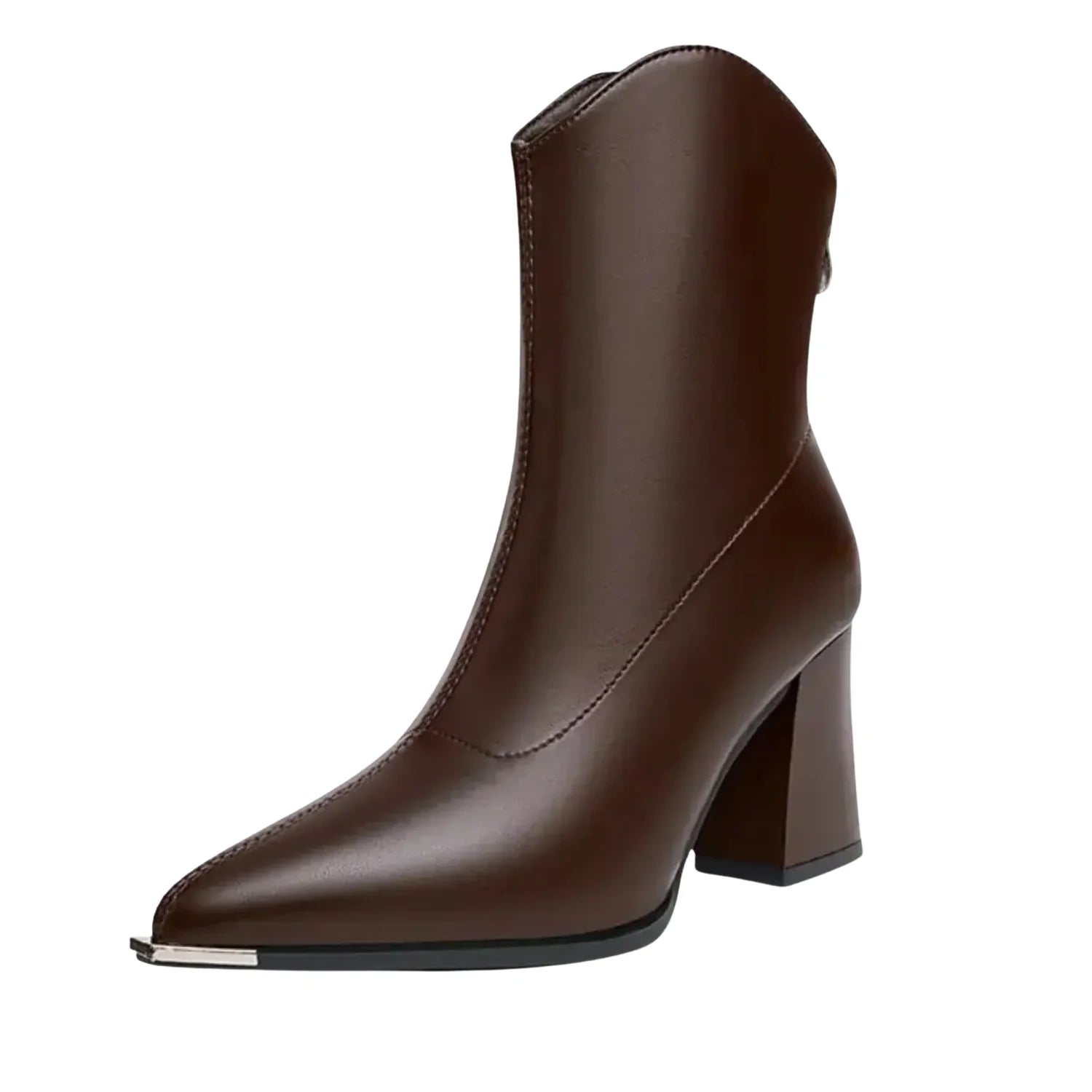 bota feminina bico fino, bota salto bloco feminina, bota feminina preta, bota feminina marrom, bota cano curto elegante.