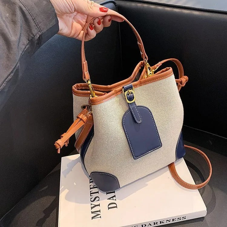 bolsa de ombro bucket bag lona premium