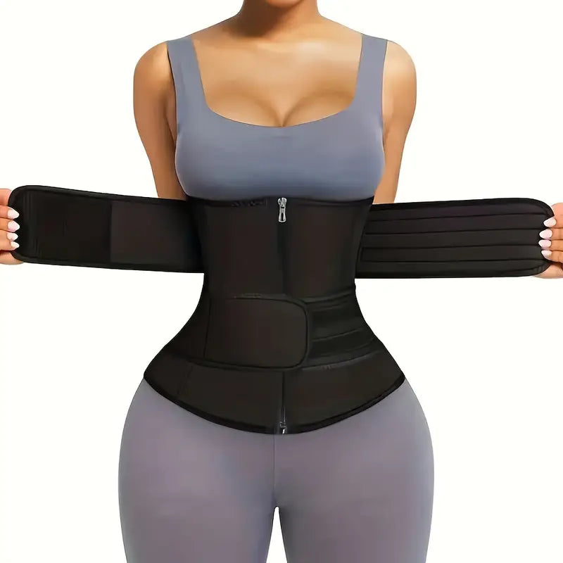 cinta preta feminina com ajuste frontal