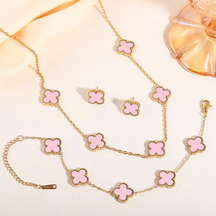 Conjunto de 3 peças Trevo de Quatro Folhas