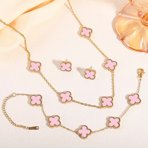 Conjunto de 3 peças Trevo de Quatro Folhas