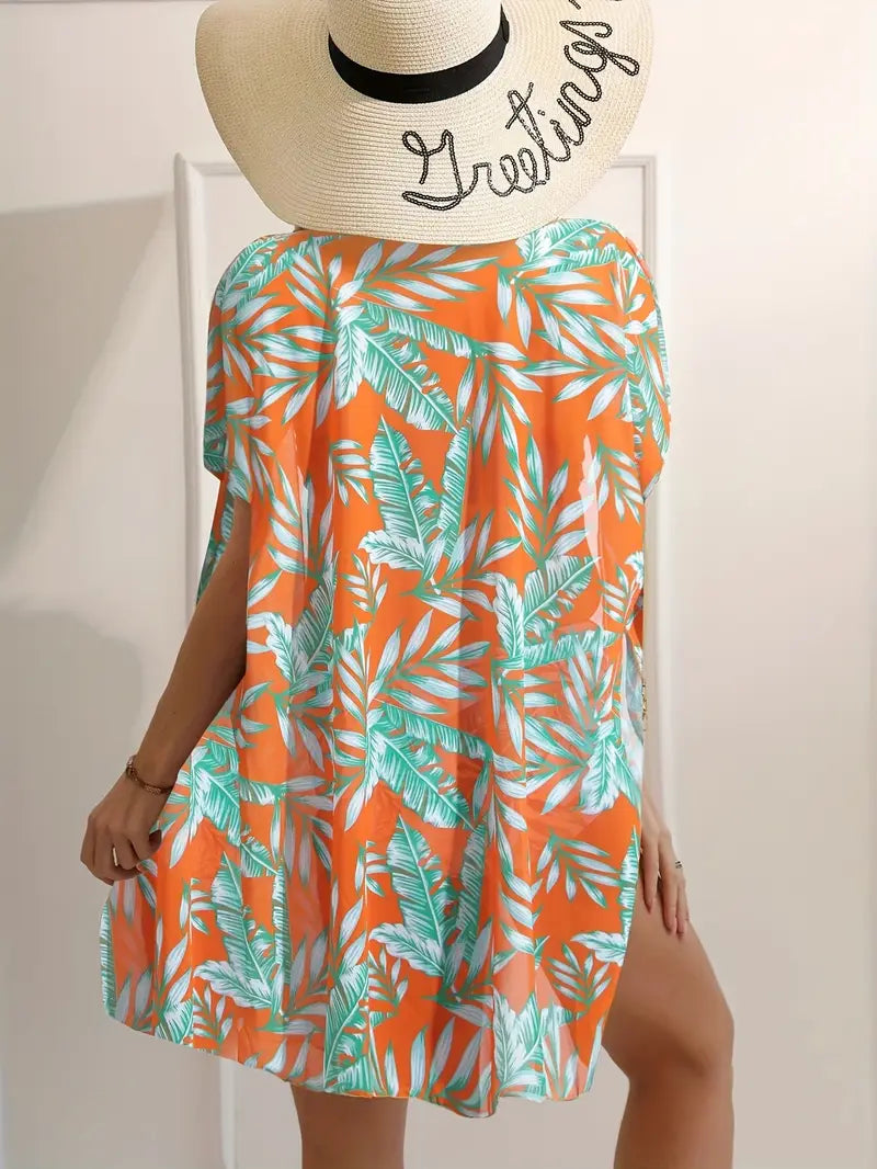 Conjunto Biquíni Tropical 3 Peças com Saída de Praia – Saybeleze