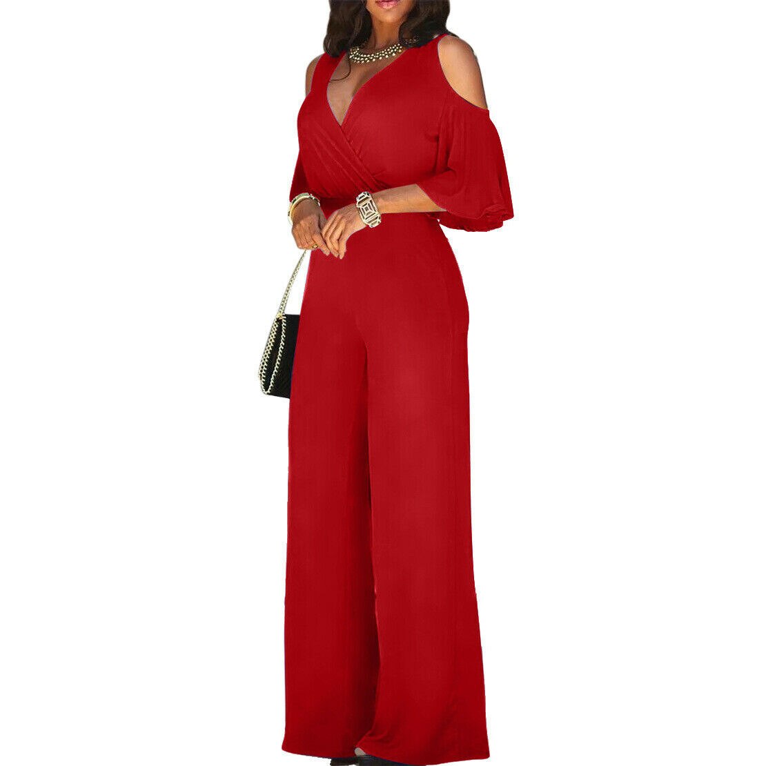 macacao feminino longo vermelho festa e madrinha de casamento
