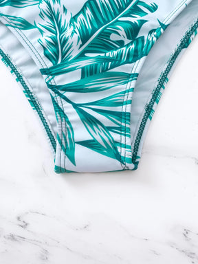 Conjunto Biquíni Verde Esmeralda com Saída Tropical Saybeleze