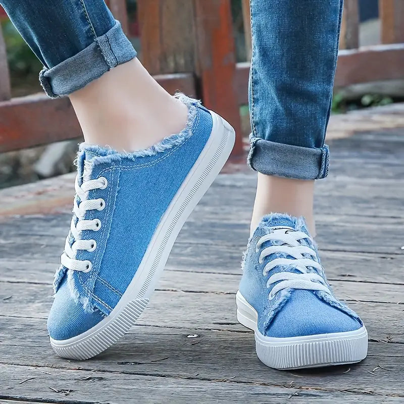 Tênis Mule Feminino Jeans Casual