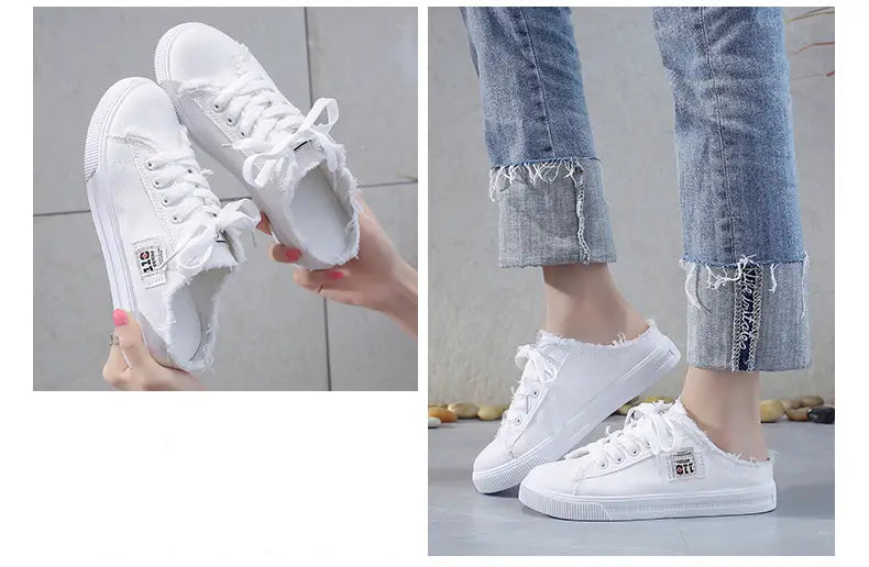 Tênis Mule Feminino Jeans Casual