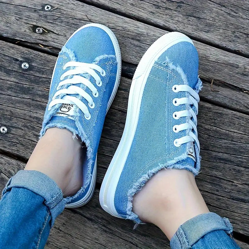 Tênis Mule Feminino Jeans Casual