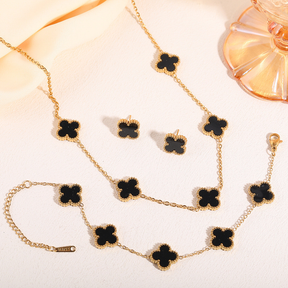 Conjunto de 3 peças Trevo de Quatro Folhas